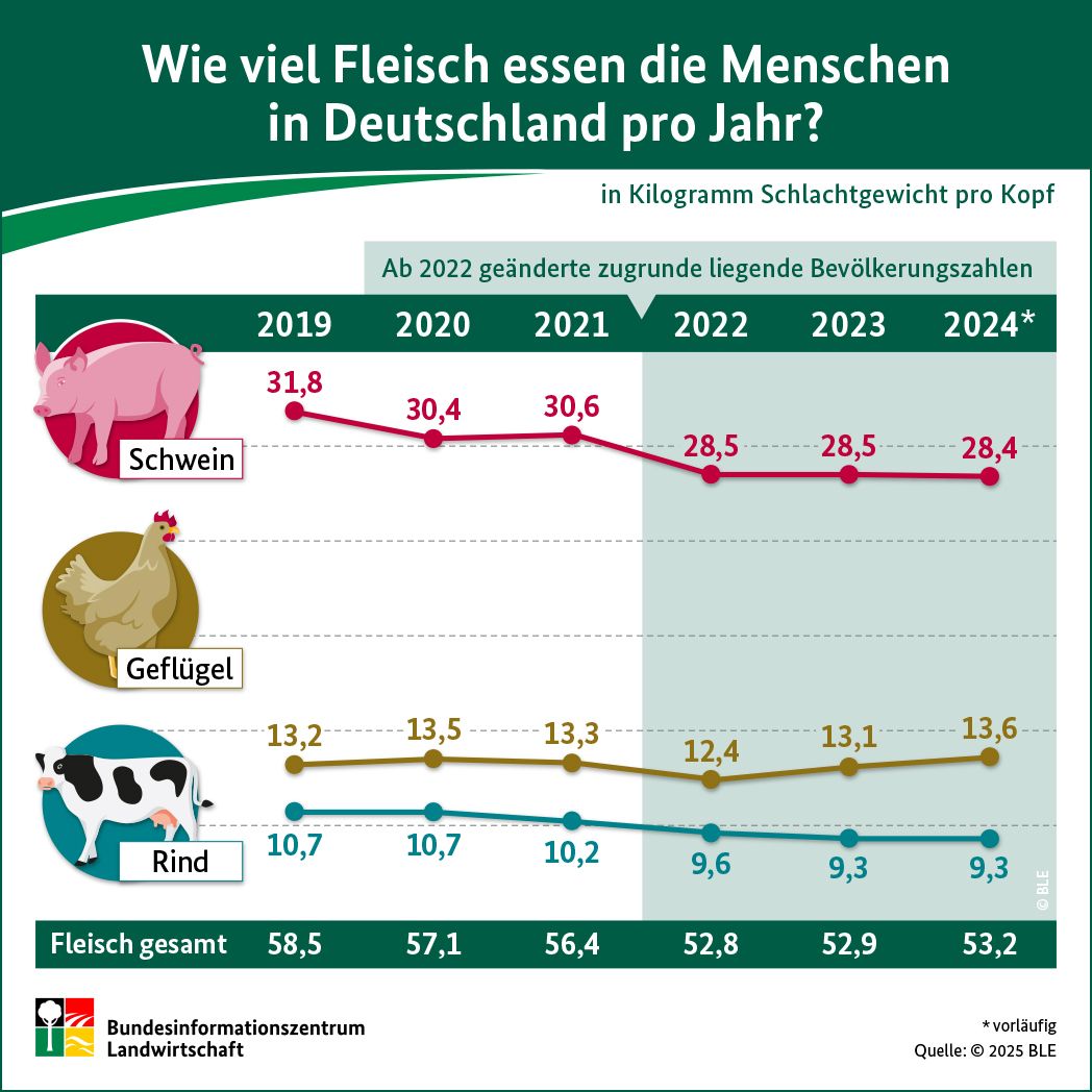 Infografik Fleischverzehr